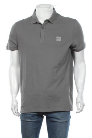 Мъжка тениска Hugo Boss, Размер XXL, Цвят Сив, 97% памук, 3% еластан, Цена 106,47 лв.