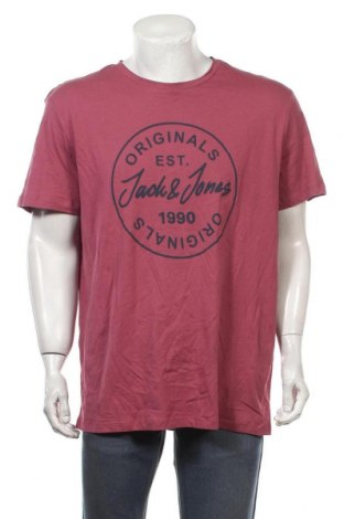 Мъжка тениска Originals By Jack & Jones, Размер XXL, Цвят Розов, Памук, Цена 36,75 лв.