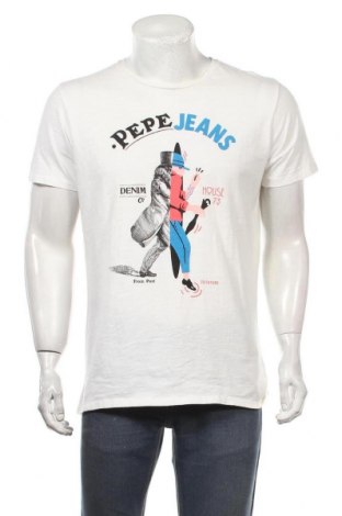 Herren T-Shirt Pepe Jeans, Größe XL, Farbe Ecru, Baumwolle, Preis 19,13 €