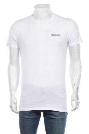 Męski T-shirt Roberto Cavalli, Rozmiar L, Kolor Biały, 94% bawełna, 6% elastyna, Cena 222,96 zł