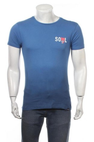 Мъжка тениска Springfield, Размер S, Цвят Син, Памук, Цена 10,88 лв.