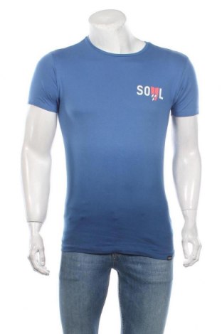 Мъжка тениска Springfield, Размер S, Цвят Син, Памук, Цена 11,20 лв.