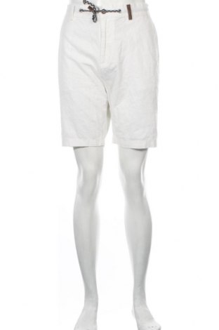 Ανδρικό κοντό παντελόνι Indicode, Μέγεθος L, Χρώμα Λευκό, 55% λινό, 45% βαμβάκι, Τιμή 24,90 €