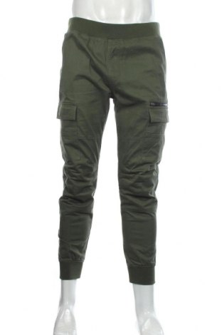 Pantaloni de bărbați Pier One, Mărime M, Culoare Verde, Bumbac, Preț 226,97 Lei