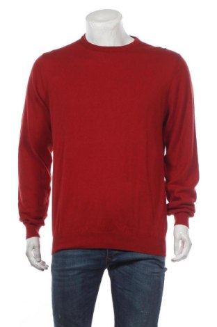 Мъжки пуловер DOPPELGANGER, Размер L, Цвят Червен, 80% памук, 20% полиестер, Цена 18,60 лв.
