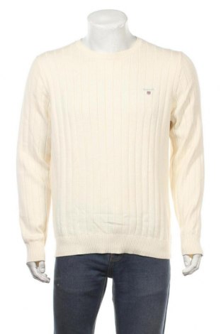 Ανδρικό πουλόβερ Gant, Μέγεθος XL, Χρώμα Εκρού, Βαμβάκι, Τιμή 57,76 €