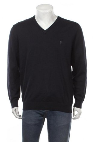 Męski sweter Golfino, Rozmiar XL, Kolor Niebieski, 95% bawełna, 5% kaszmir, Cena 530,96 zł