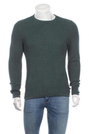 Мъжки пуловер Q/S by S.Oliver, Размер S, Цвят Зелен, Памук, Цена 53,40 лв.