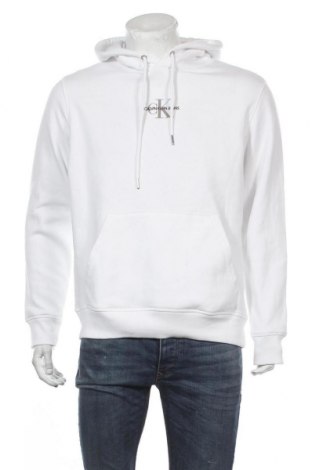 Pánska mikina  Calvin Klein Jeans, Veľkosť L, Farba Biela, 50% bavlna, 50% polyester, Cena  43,09 €