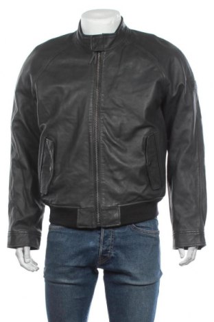 Ανδρικό δερμάτινο μπουφάν Pepe Jeans, Μέγεθος M, Χρώμα Μαύρο, Γνήσιο δέρμα, Τιμή 87,99 €