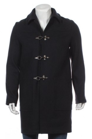 Мъжко палто BALIBARIS, Размер S, Цвят Син, 80% вълна, 20% полиакрил, Цена 621,75 лв.