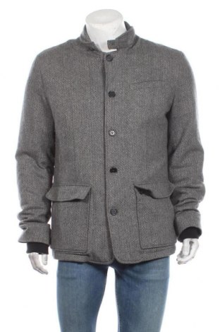 Мъжко палто Teddy Smith, Размер XL, Цвят Сив, 48% вълна, 27% вискоза, 25% полиестер, Цена 125,55 лв.
