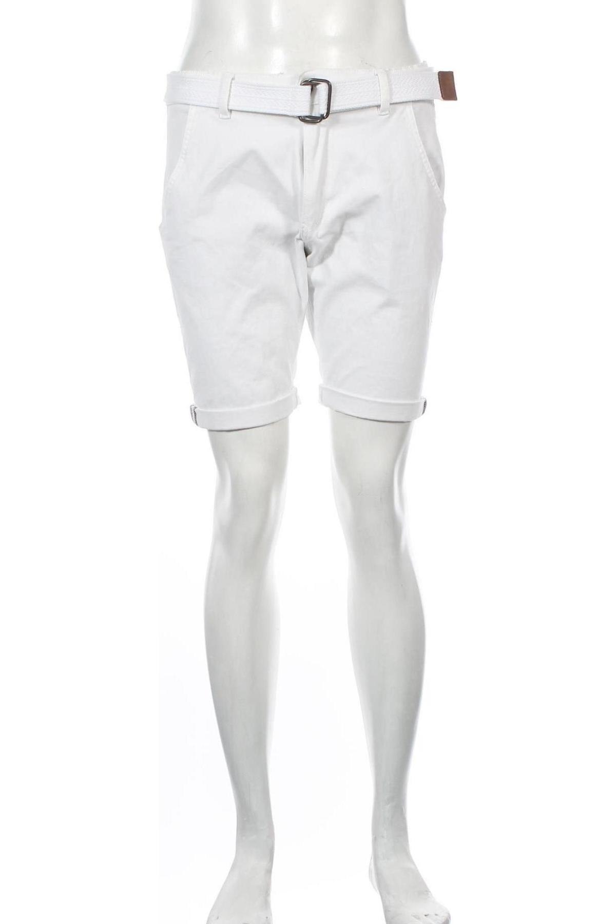 Ανδρικό κοντό παντελόνι Indicode, Μέγεθος M, Χρώμα Λευκό, 98% βαμβάκι, 2% ελαστάνη, Τιμή 24,74 €