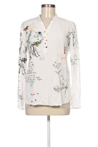 Γυναικεία μπλούζα Desigual, Μέγεθος L, Χρώμα Λευκό, Βισκόζη, Τιμή 65,46 €