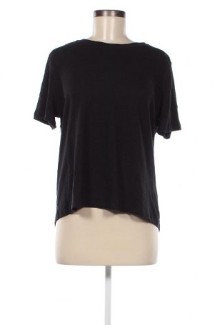 Дамска тениска Mango, Размер L, Цвят Черен, 70% памук, 30% лен, Цена 57,00 лв.