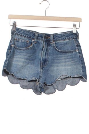 Дамски къс панталон H&M, Размер XXS, Цвят Син, Памук, Цена 38,00 лв.