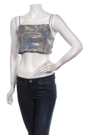 Γυναικείο αμάνικο μπλουζάκι Topshop, Μέγεθος M, Χρώμα Ασημί, Τιμή 7,05 €