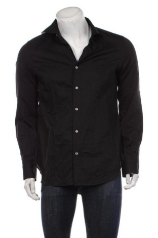 Мъжка риза Emporio Armani, Размер M, Цвят Черен, Цена 81,30 лв.
