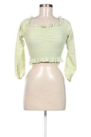 Дамска блуза Bershka, Размер S, Цвят Зелен, Цена 7,60 лв.