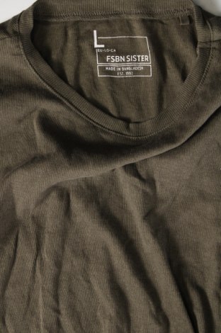 Γυναικεία μπλούζα FSBN Sister, Μέγεθος L, Χρώμα Πράσινο, Τιμή 2,35 €