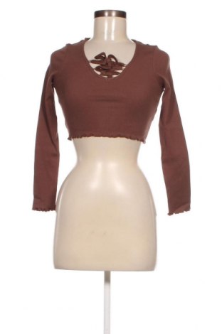 Дамска блуза Jennyfer, Размер XXS, Цвят Кафяв, Цена 7,75 лв.