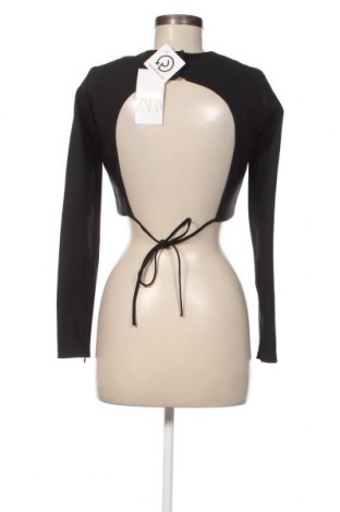 Дамска блуза Zara, Размер M, Цвят Черен, Цена 18,90 лв.