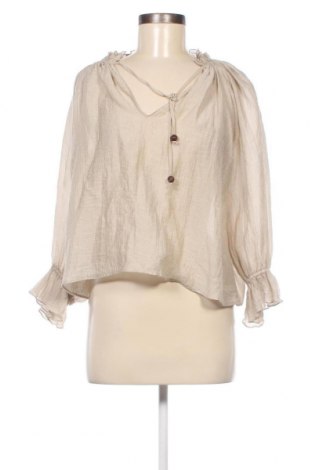 Дамска блуза Zara, Размер XS, Цвят Бежов, Цена 12,00 лв.
