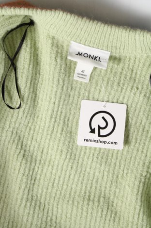 Дамска жилетка Monki, Размер XS, Цвят Зелен, Цена 8,82 лв.