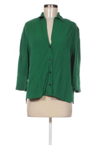 Дамска риза Zara, Размер S, Цвят Зелен, Цена 30,13 лв.