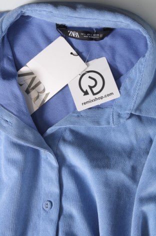 Дамска риза Zara, Размер L, Цвят Син, Цена 43,56 лв.