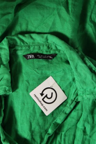 Дамска риза Zara, Размер L, Цвят Зелен, Цена 19,99 лв.