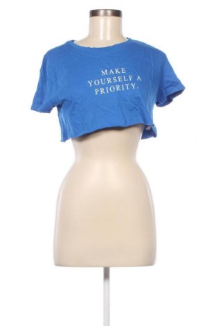 Damen T-Shirt Bershka, Größe S, Farbe Blau, Preis 5,12 €