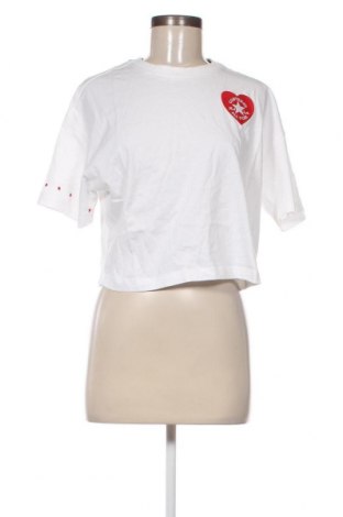 Γυναικείο t-shirt Converse, Μέγεθος XS, Χρώμα Λευκό, Τιμή 25,42 €