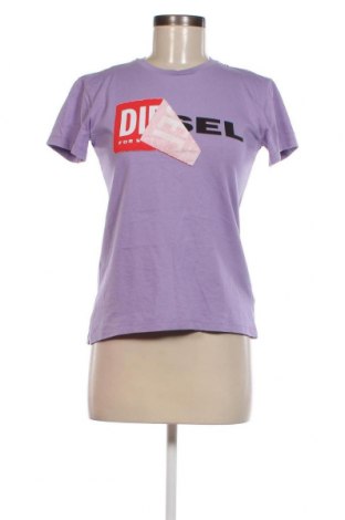 Γυναικείο t-shirt Diesel, Μέγεθος S, Χρώμα Βιολετί, Τιμή 25,06 €