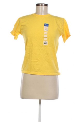 Дамска тениска Gildan, Размер S, Цвят Жълт, Цена 5,85 лв.