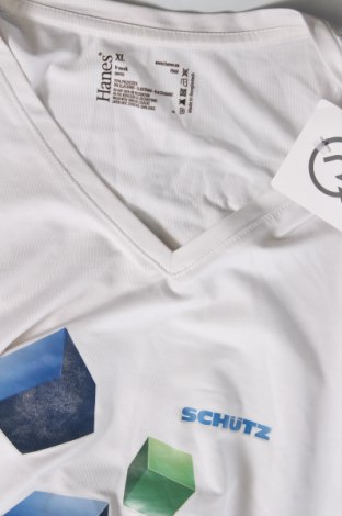 Дамска тениска Hanes, Размер XL, Цвят Бял, Цена 13,00 лв.