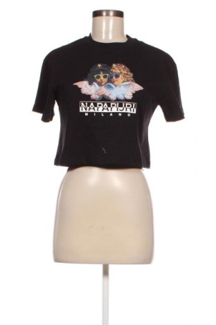 Дамска тениска Napapijri x Fiorucci, Размер XS, Цвят Черен, Цена 43,29 лв.