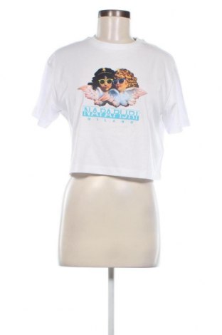 Дамска тениска Napapijri x Fiorucci, Размер S, Цвят Бял, Цена 239,41 лв.