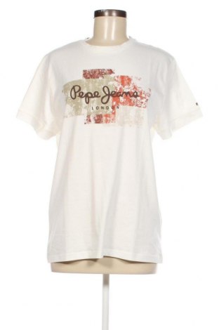 Дамска тениска Pepe Jeans, Размер L, Цвят Бял, Цена 49,30 лв.