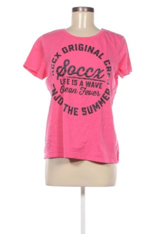 Γυναικείο t-shirt Soccx, Μέγεθος L, Χρώμα Ρόζ , Τιμή 12,37 €