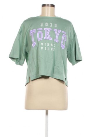 Γυναικείο t-shirt Viral Vibes, Μέγεθος M, Χρώμα Πράσινο, Τιμή 17,01 €