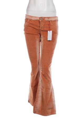 Pantaloni de velvet de femei Bdc, Mărime L, Culoare Maro, Preț 22,70 Lei