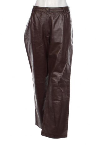 Pantaloni de piele pentru damă, Mărime XL, Culoare Maro, Preț 87,99 Lei