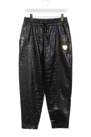 Γυναικείο παντελόνι δερμάτινο Love Moschino, Μέγεθος S, Χρώμα Μαύρο, Τιμή 138,66 €