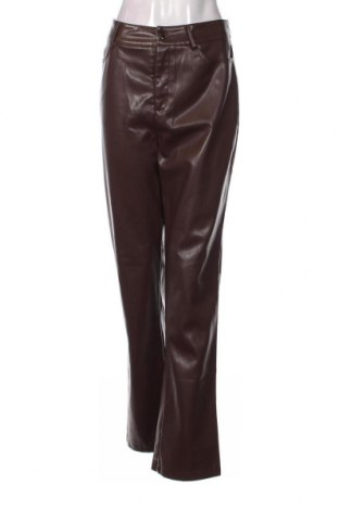 Γυναικείο παντελόνι δερμάτινο Misspap, Μέγεθος L, Χρώμα Καφέ, Τιμή 8,97 €