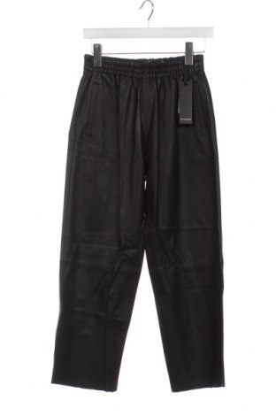 Дамски кожен панталон Pinko, Размер XS, Цвят Черен, Цена 326,15 лв.