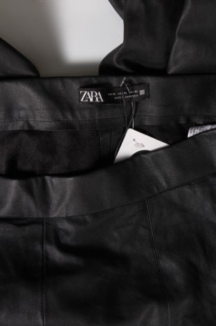 Pantaloni de piele pentru damă Zara, Mărime XL, Culoare Negru, Preț 27,63 Lei