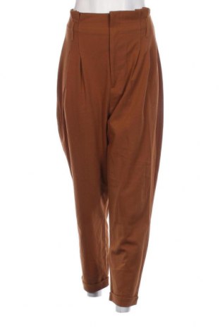 Pantaloni de femei Bershka, Mărime L, Culoare Maro, Preț 95,39 Lei