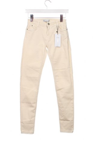 Pantaloni de femei Bershka, Mărime XS, Culoare Ecru, Preț 70,41 Lei