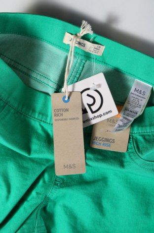 Дамски панталон Marks & Spencer, Размер M, Цвят Зелен, Цена 20,52 лв.
